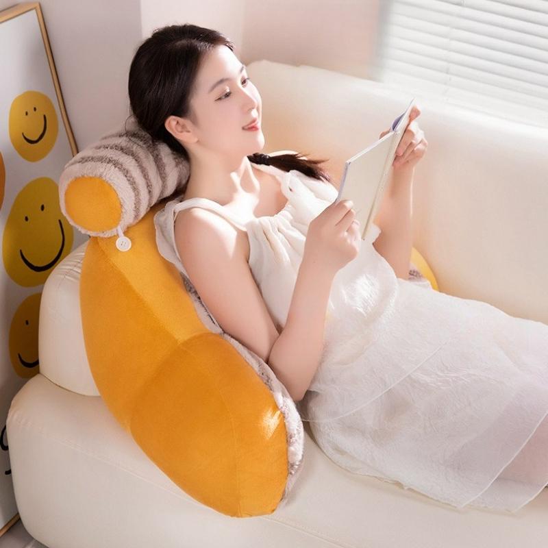 Cartoon Cute Backrest Bedside Pillow Dormitory Bed Reading and Playing Sofa Waist Support Office Bedside Cushion Large Pillow
