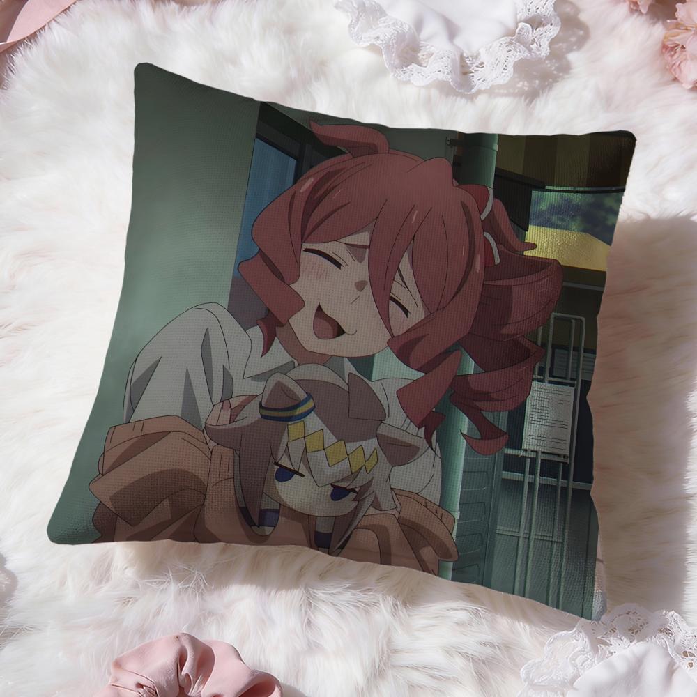 Uma Musume Cinderella Gray Cushion Cover Premium Comfort Reversible Pillow Cove -Two in One Design for Any Room & Car Interior