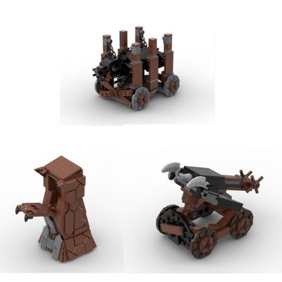 Medieval Castle Ancient Weapons Siege Car Building Block Assembly Toy Model Compatible With Small Particles