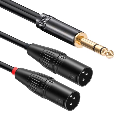 Luxferre TRS To XLR Converter, 6.35mm TRS To XLR Male X2 TRS To 2 XLR TRS Phone Cable, 1.5m Dual XLR Male To XLR Cable, XLR To 6.3mm Converter, Compat