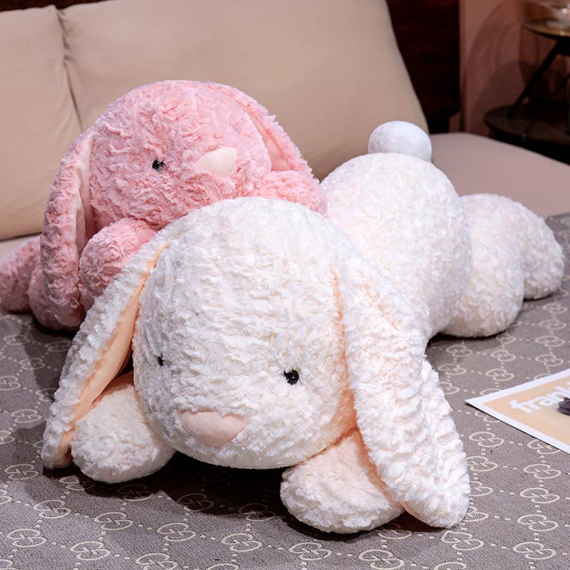 Cartoon Animal White Rabbit Plush Toy Soft and Comfortable Pink Rabbit Stuffed Doll Gifts For Girl