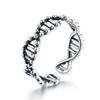 WOSTU 925 Silver Pet Cat Stackable Opening Ring For Women Snake Dog Adjustable Rings Fine Jewelry Party Birthday Gift