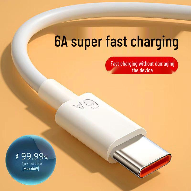 Retractable 6A Fast Charging Cable for Huawei, VIVO, Honor, OPPO - Intelligent Digital Display