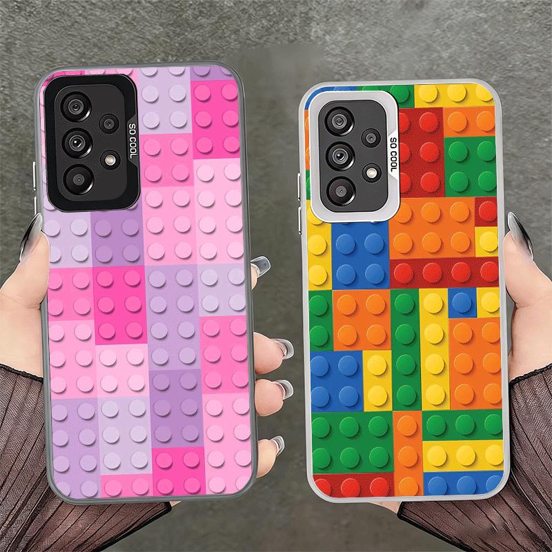 Fashion Building Blocks Pattern Shockproof Phone Case for Samsung A17 A16 A15 A14 A37 A57 A36 A56 A26 A35 A55 A25 A34 A54 A24 A1