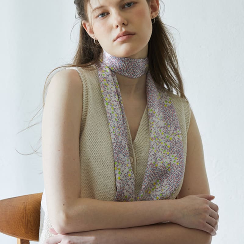 ANA MAISON Hide and Seek Long Petit Silk Scarf [PML-1421]