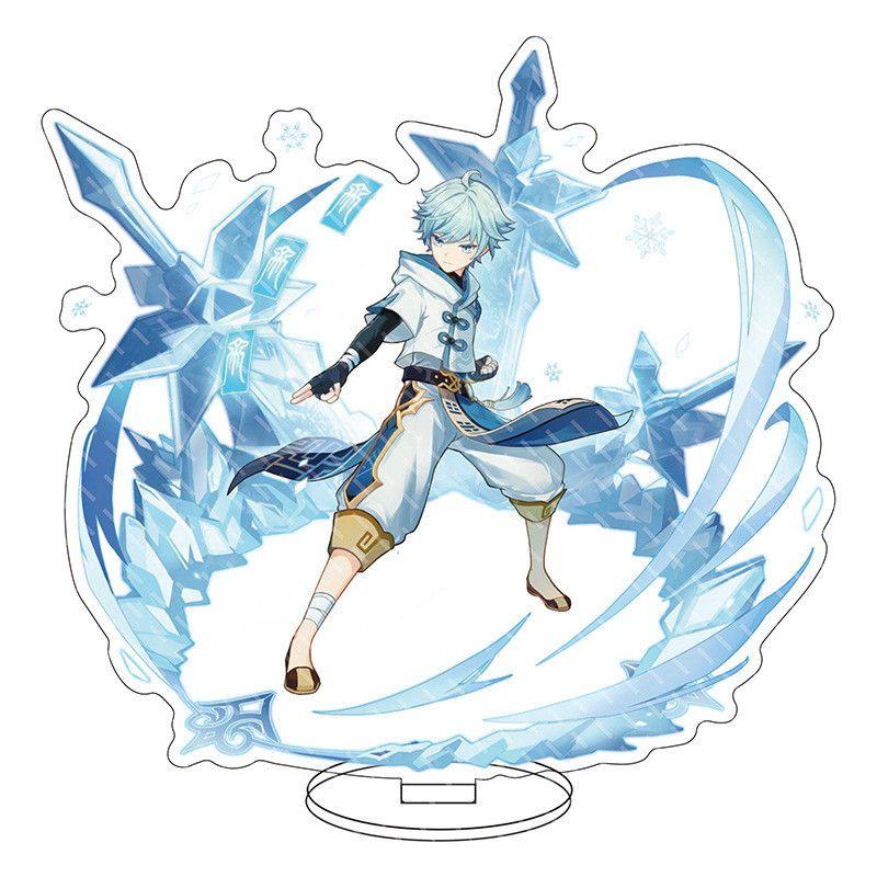 Exquisite Genshin Impact Barbatos Keqing Barbara Acrylic Figure Stand For Display Decor