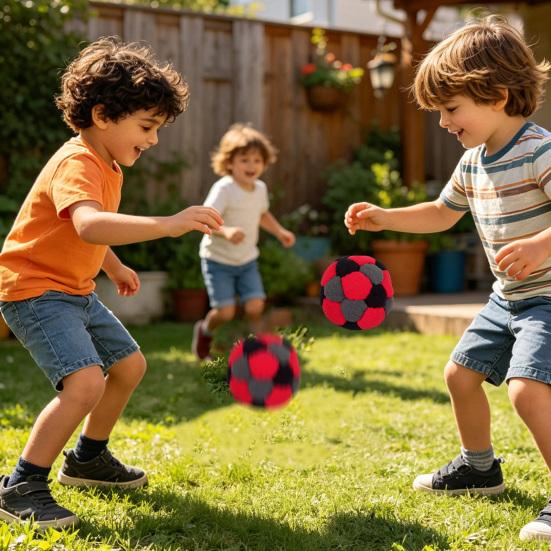 32 Panel Sand Filled Juggling Ball, Soft Footbag Toy for Kids Adults, Outdoor Soccer Kick Sack for Coordination
