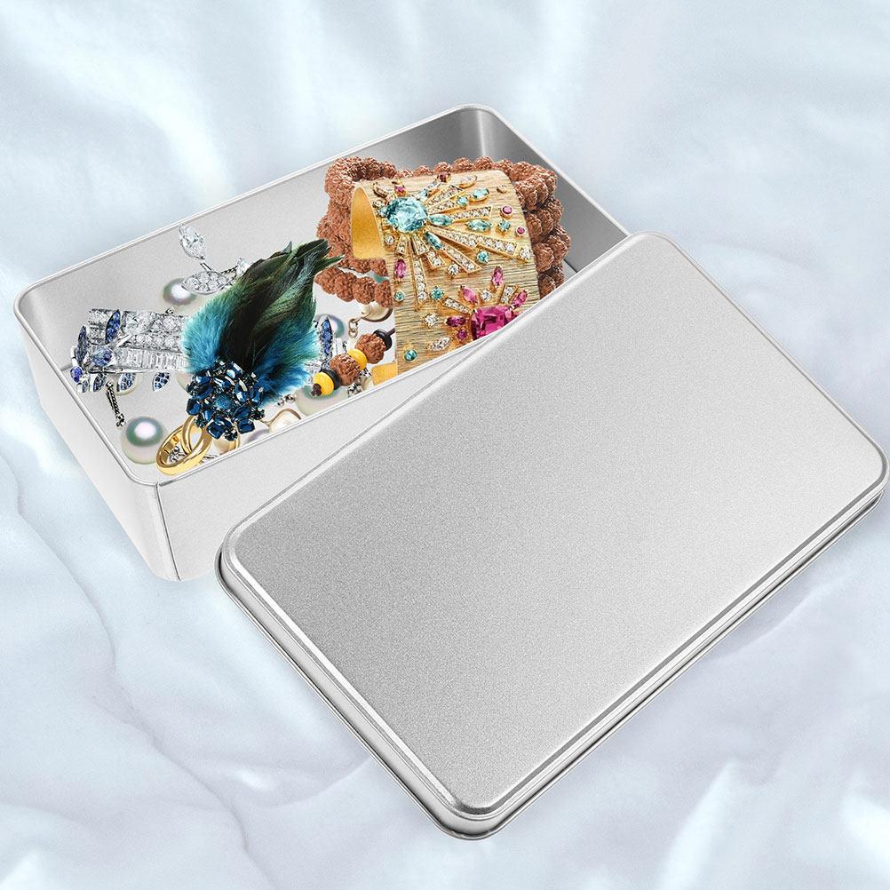 Premium Tinplate Rectangular Storage Box with Lid Stylish Food Safe Container for Wedding Favors Holiday Gifts Candy Jewelry