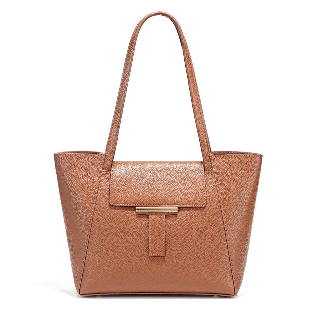 Zency Genuine Leather Women's Large Shoulder Bag for A4