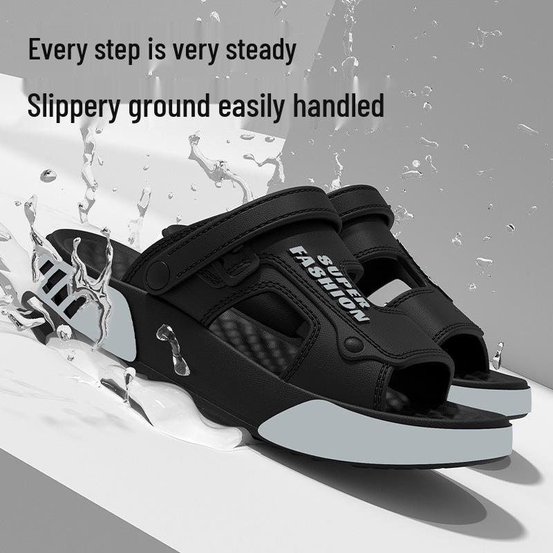2025 Men's Summer Driving Sandals: Wear-Resistant, Soft Sole, Two-Way, Non-Slip Casual Footwear