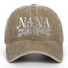 Nana Embroidered Washed Baseball Cap: Versatile, Stylish, Adjustable Sun Protection Dad Hat