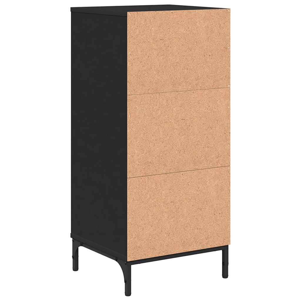 Bathroom Cabinet with Drawers Black 39.5 x 36 x 88 cm