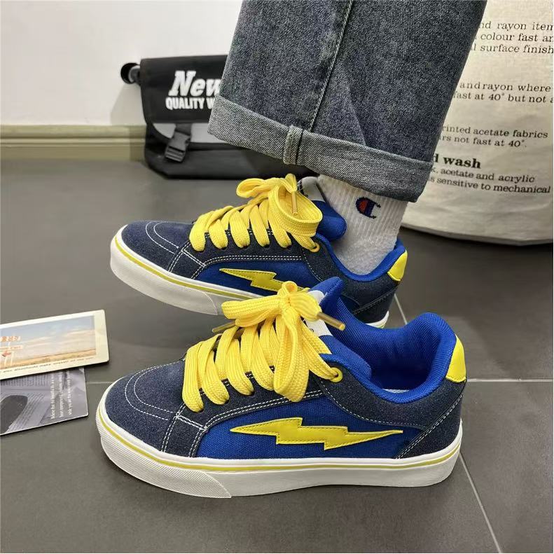 Shoes ins Hong Kong style flip fur bread shoes chic couple niche casual skateboard shoes 36