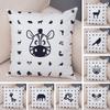 Cute Animal Silhouette Pattern Double Sided Printed Cushion Cover Soft Home Decor Pillowcase