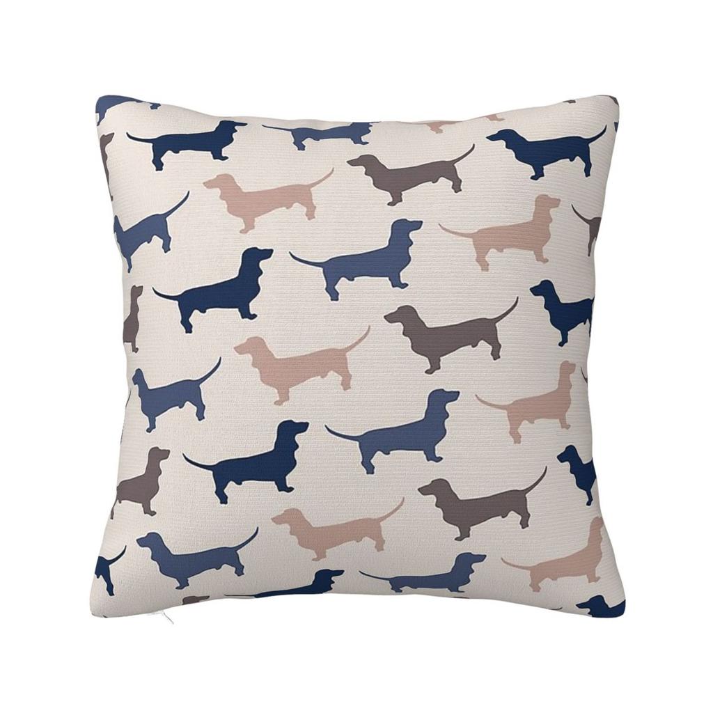 Cute Dachshunds Puppy Pillowcase Polyester Cushion Cover Gift Gift for Animal Dog Lover Throw Pillow Case Cover Seater
