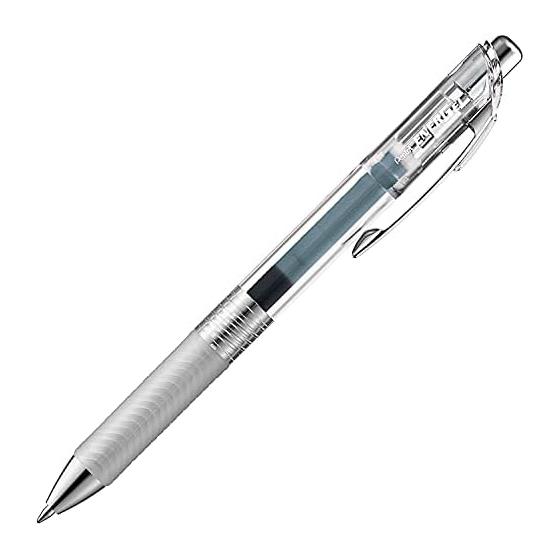 Pentel Ballpoint Pen Gel Ink Energel Infree 0.7mm Clear Shaft XBL77TL-N2 Rough Gray 5 Pieces