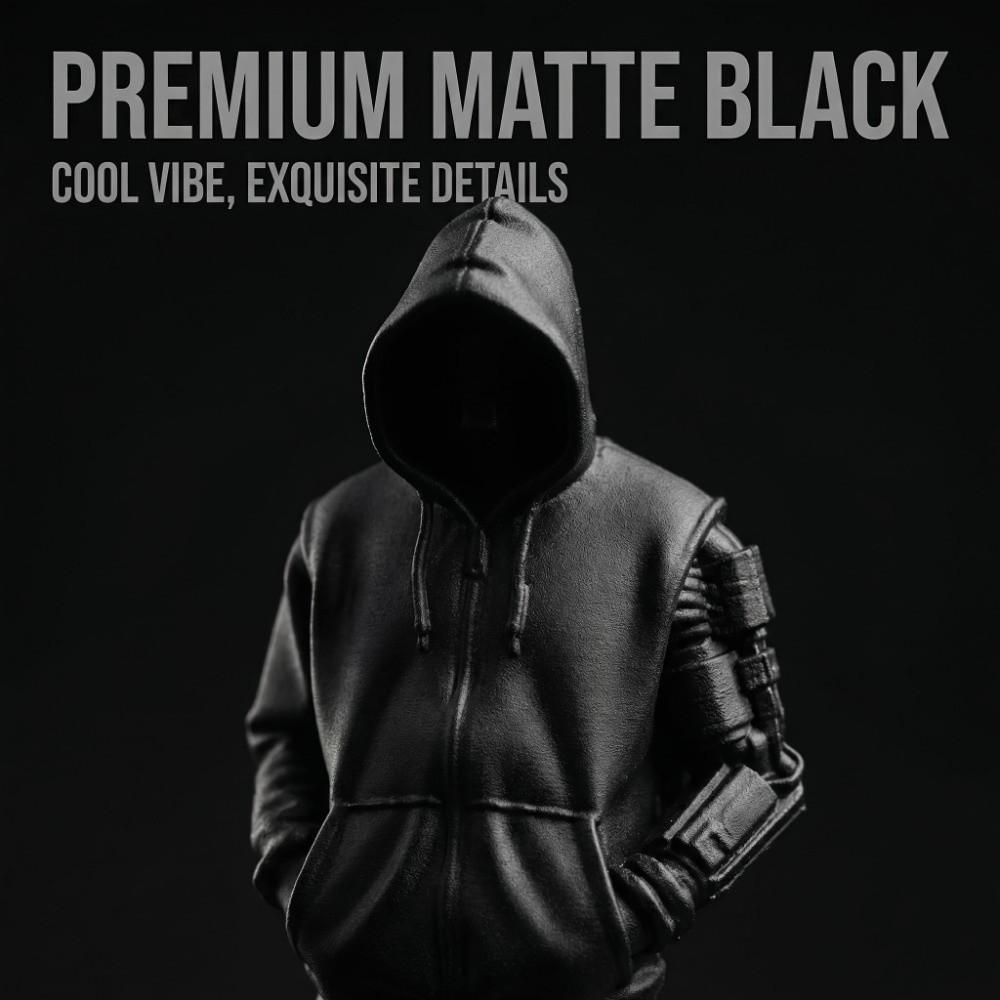 3D Printed Punk Hoodie Statue Unique Home Decor Crafts Streetwear Style Figurine Desktop Use
