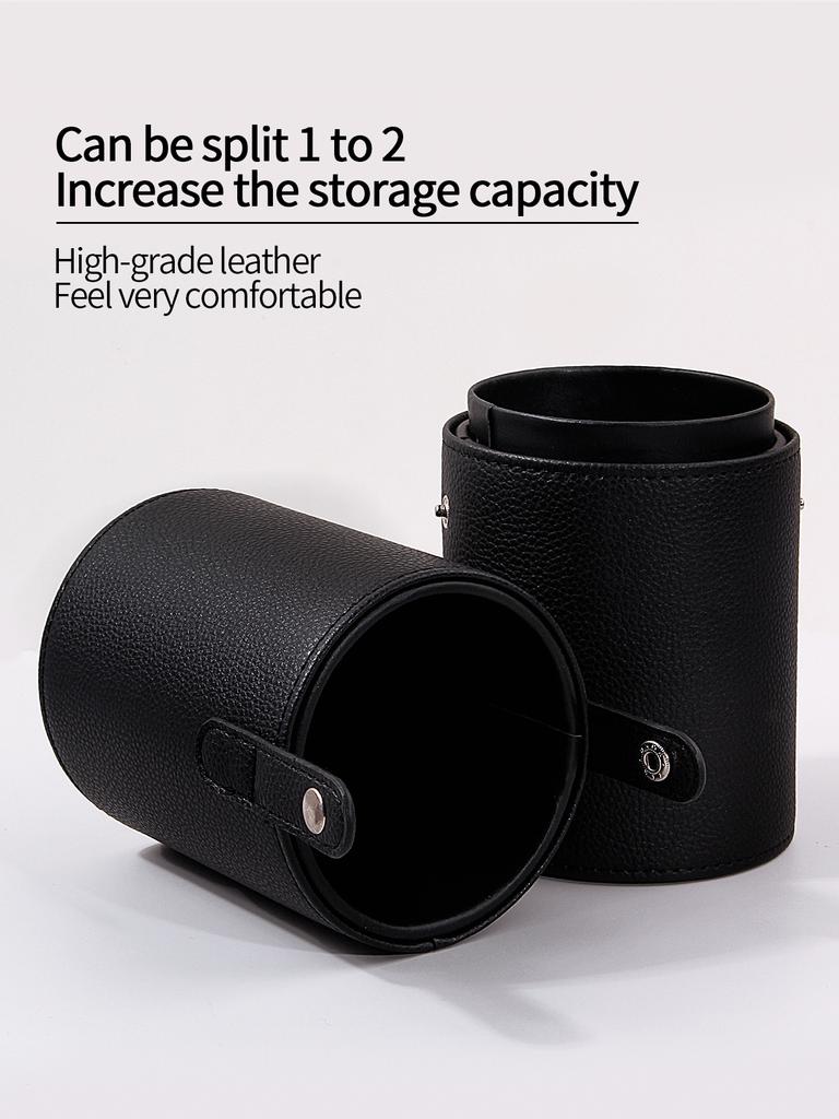 Extra-large PU Leather Storage Bucket, Makeup Brush Storage Cylinder, Large-capacity Storage Box, Multi-functional Storage Tool
