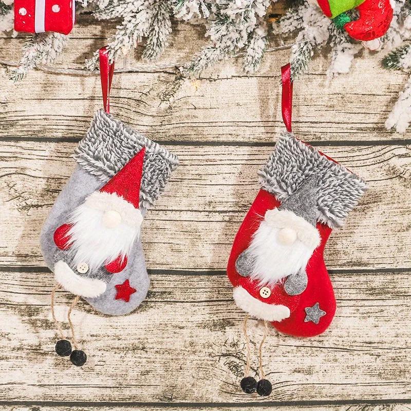 1 PC Adorable Santa Claus Dolls Hanging Decoration Christmas Stockings Small Size