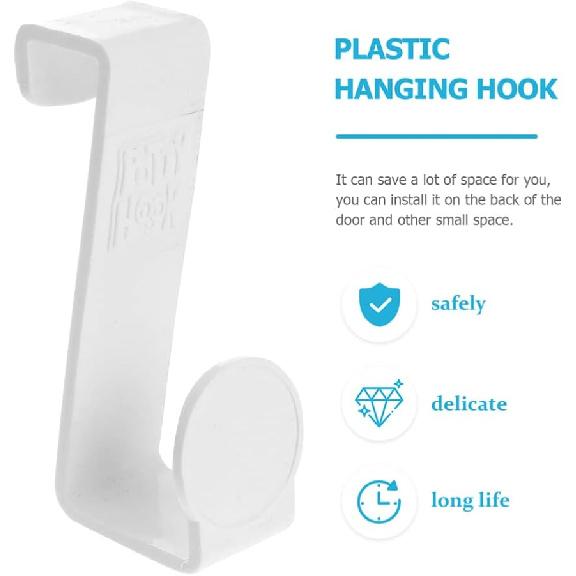 3pcs Potty Hook Toilet Tank Hooks Potty Ring Hook Bathroom Wall Hangers Plastic Hanging Hook Punch Cabinet Hook for Hanging Training