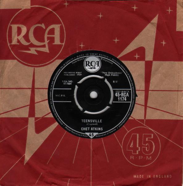 

7inch Record CHET ATKINS - Teensville 45RCA1174 RCA Victor 1959 UK Rock Used
