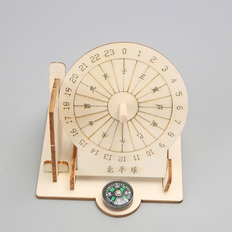 Educational Wood Clock Model Children Educational Toy Easy To Assemble for Science Enthusiasts and Craft Project