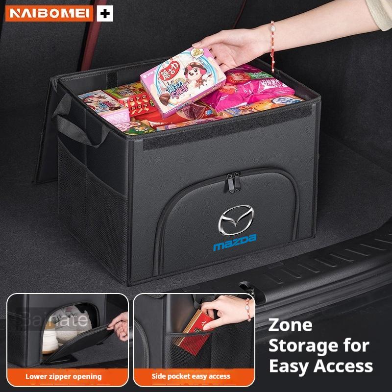Car trunk large capacity Foldable storage box shoe storage organizing box Fit For Mazda 3 MX-5 CX-5 CX-8 CX-9 BT-50 CX-60 6 2025