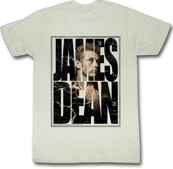 James Dean 1950 American Dream Cracked Name Logo Men T Shirt XL