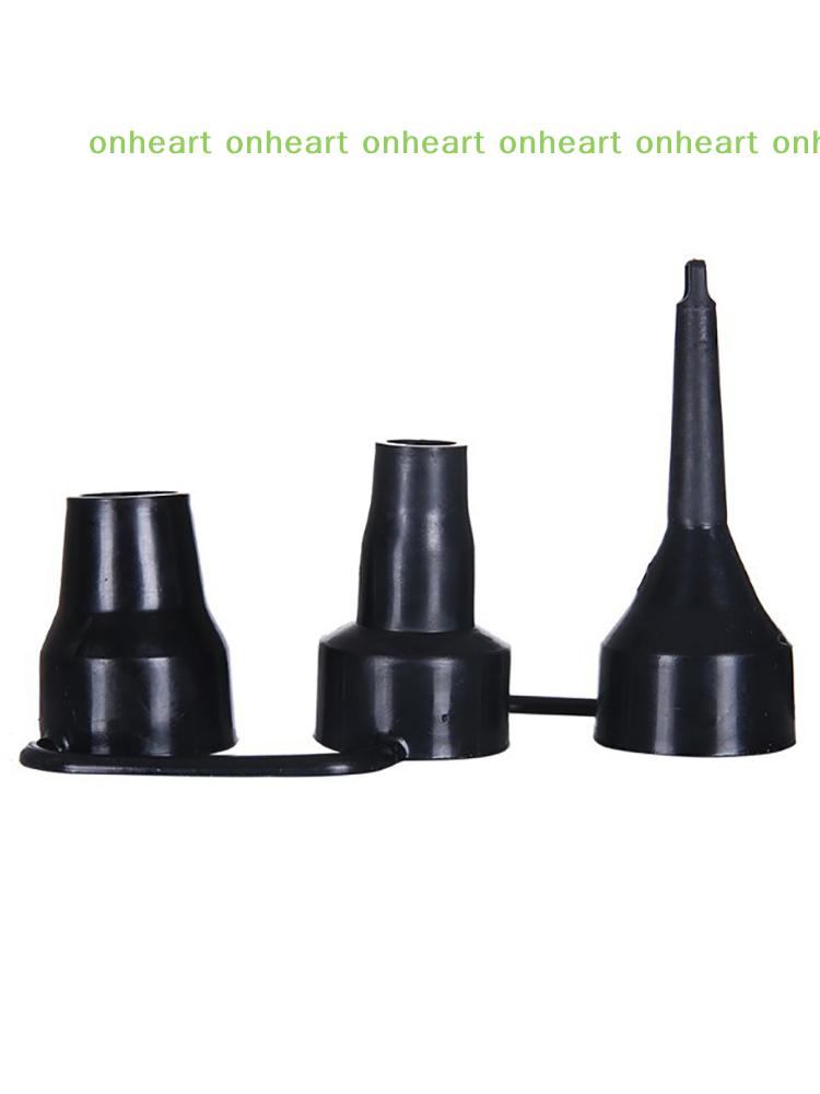 [C]3 Sizes Nozzle Pump Nozzle Head Air Inflator Adaptor Replacement Nozzles Black Air Nozzle of Blower Charging Pump