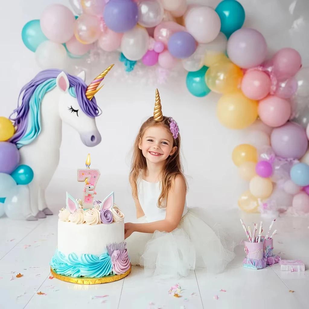 3D Number Birthday Candle Pink Glitter Unicorn Cake Decorating Party Anniversary Cake Decor for Cake Children's Birthday Candle