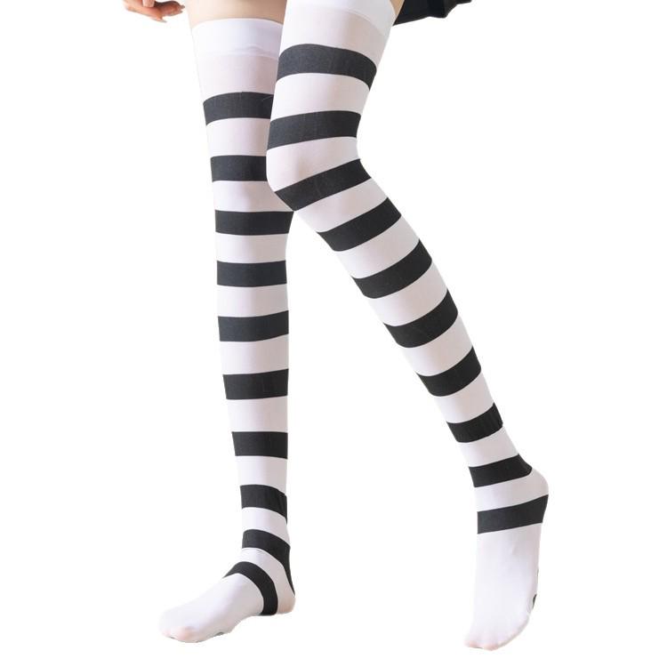 Sametové pruhované kočičí tlapky - černé, růžové, modré, bílé - Anime Cosplay Lolita styl