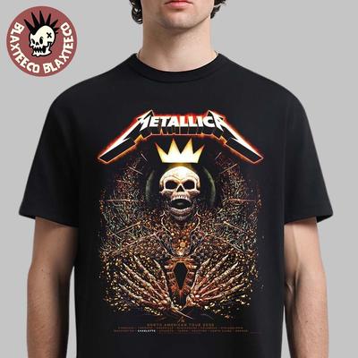 Metallica M72 Charlotte 2025 Pop Up T-Shirt Skelettkönig Kunst 31. Mai Shirt Unisex T-Shirt
