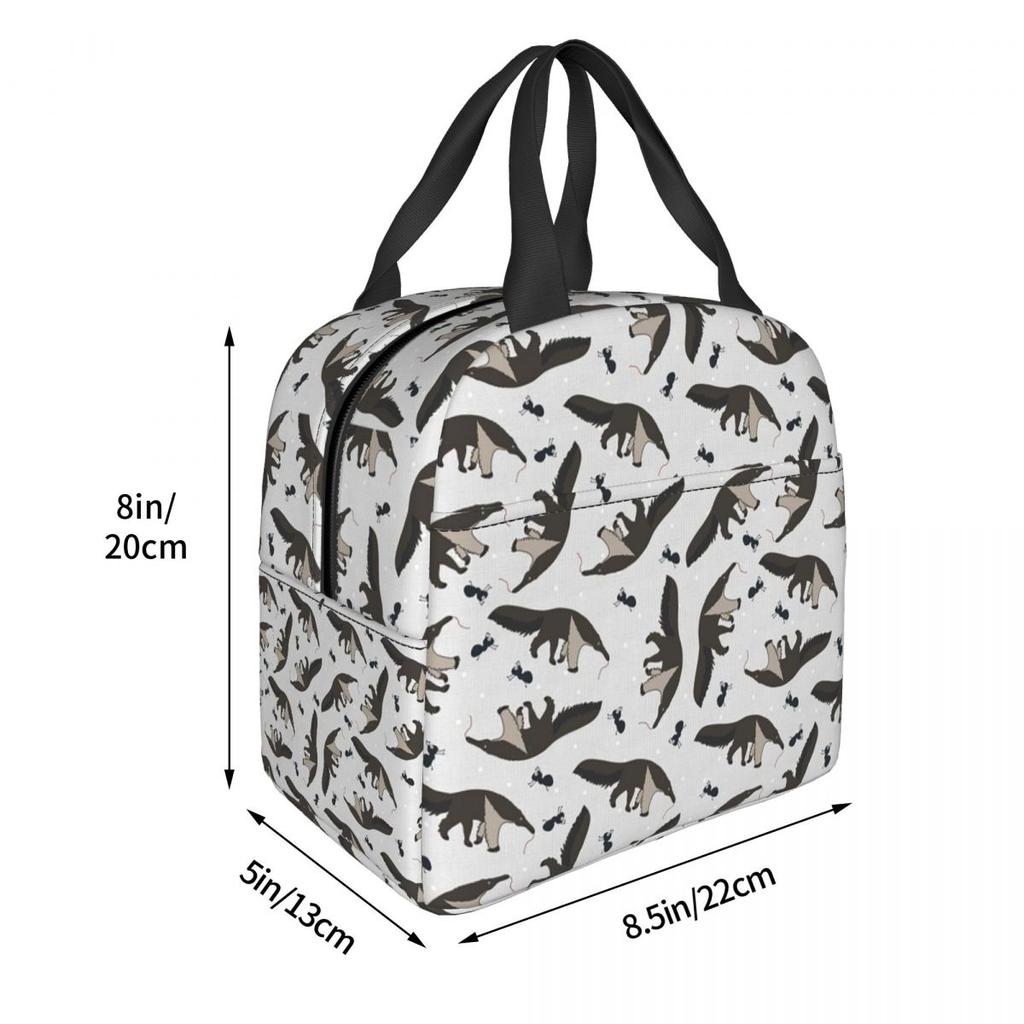 Giant Anteaters And Ants All Over Insulated Lunch Bag for Women Kids Portable Food Boxes Thermal Lunch Box Tote