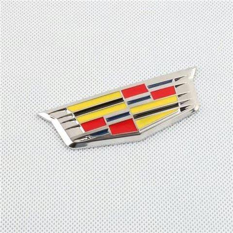 9.3cmx3.2cm Emblème de Coffre Arrière de Voiture Autocollant Latéral Décoration pour Cadillac XT5 ATSL XTS SRX Étiquette Pilier C Badge en Alliage Métallique Fenêtre