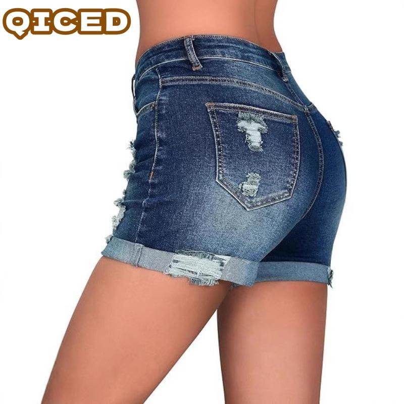 QICED Women's Fashion Casual Solid Color Print Pants & Capris