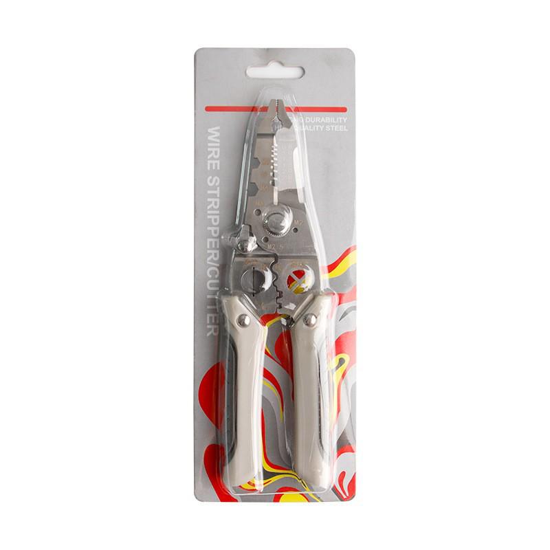 Multifunctional Electrician Pliers: Wire Stripper, Cutter, Splitter, Winder & Crimper. Variant A