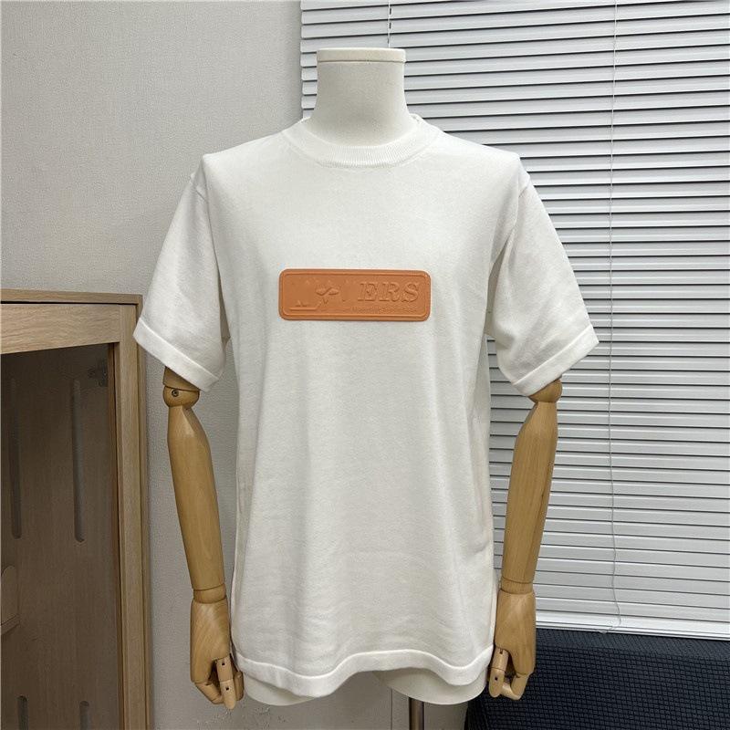 2025 Vår/Sommar Trendig Jacquardetikett Stickad Kortärmad Logotyp T-shirt