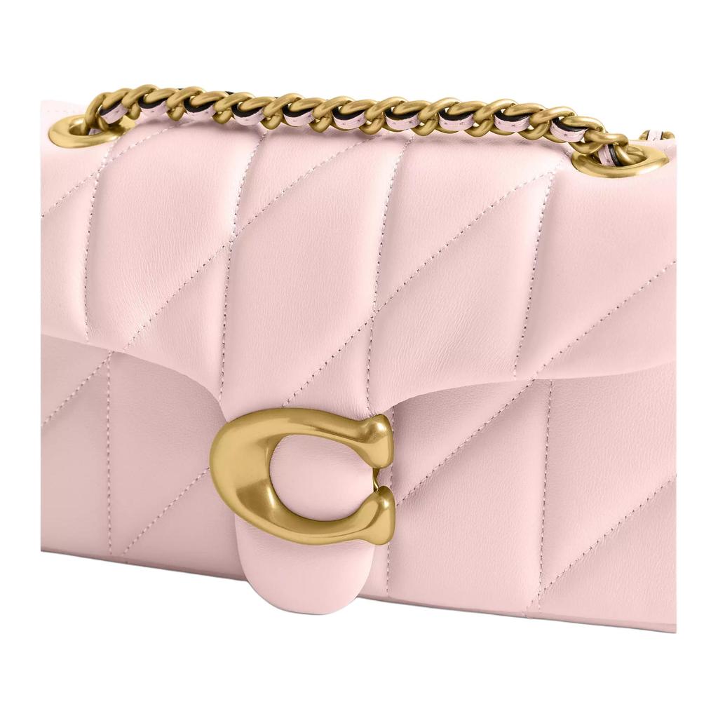 Coach Bolso Bandolera Acolchado de Cuero Tabby 20 Clásico Bolso de Hombro Pequeño para Mujer Latón Rosa CP149-B4B5