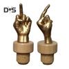 Funny Middle Finger Wine Stopper Vacuum Sealer for Wine Bottles Reusable Beverage Bottle Stopper Wine Preservation Tool Prank Gift for Wine Lovers