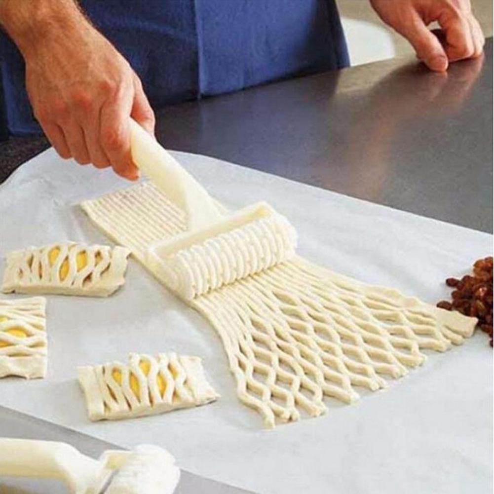 

Embossing Dough Roller Lattice Cutter for Pie Pizza Cookie Cutter Pastry Baking Tools Bakeware As shown #1
