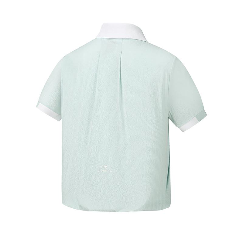 FILA Simple Solid Color Comfortable Polo Shirt Women tops A11W635115F-LB