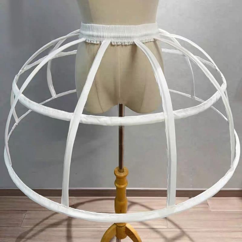 Sottogonna Crinolina Poliestere 4 Cerchi Corto Mezza Sottogonna per Ragazze Matrimonio Sottogonna Sottoveste Sposa