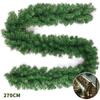 1pc/2pc 2.7M Christmas wreath Artificial Pine Leaf Rattan Strip Green Christmas Garland Wreath Christmas Pine Tree Rattan Decor