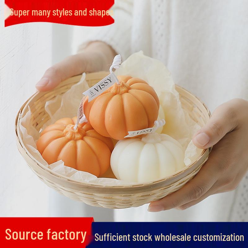 Handmade Halloween Pumpkin Scented Candle - Party Favor & Gift Fragrance Ornament