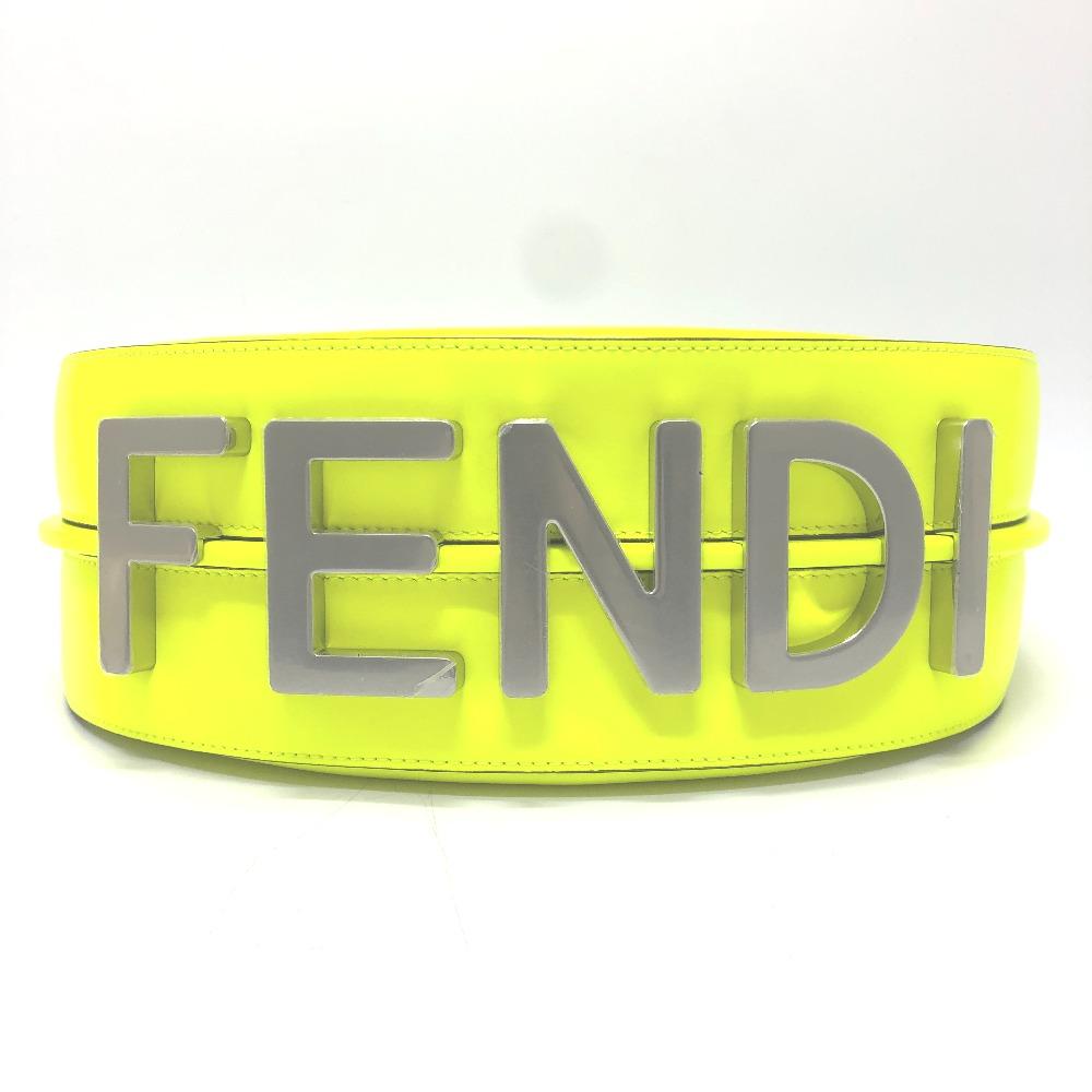 Fendi 8BR798 Graffiti Hobo Bag Shoulder Bag Leather yellow/SilverHardware Unused