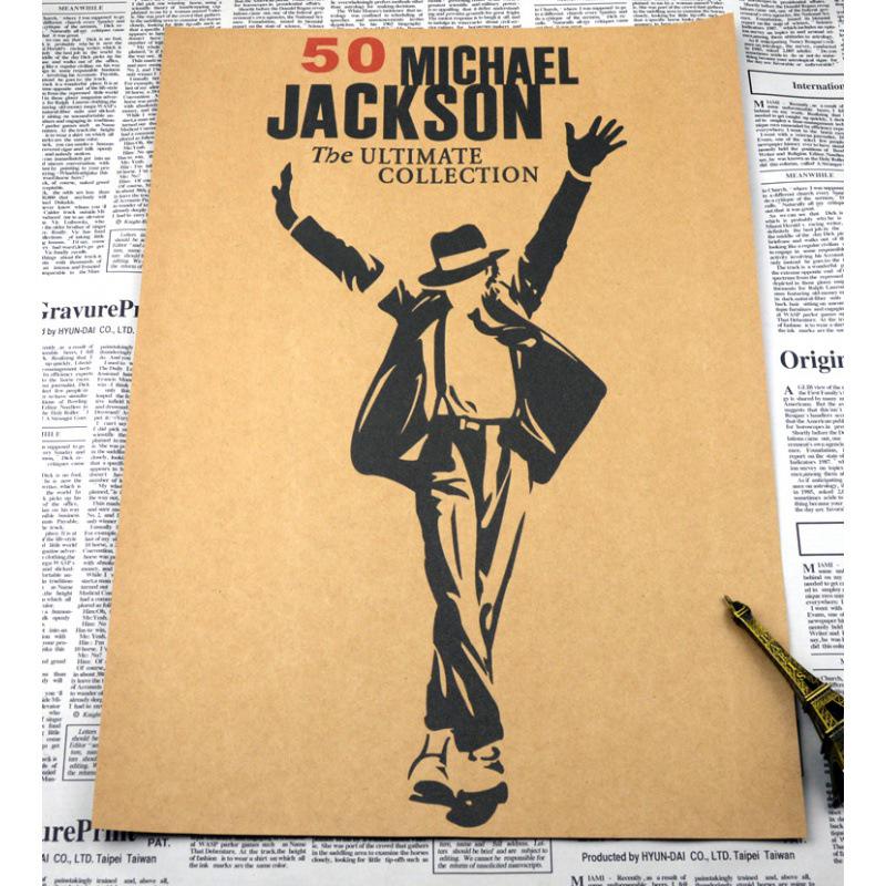 Michael Jackson Retro Classic Kraft Paper Poster for Living Room, Bedroom, or Bar Decor