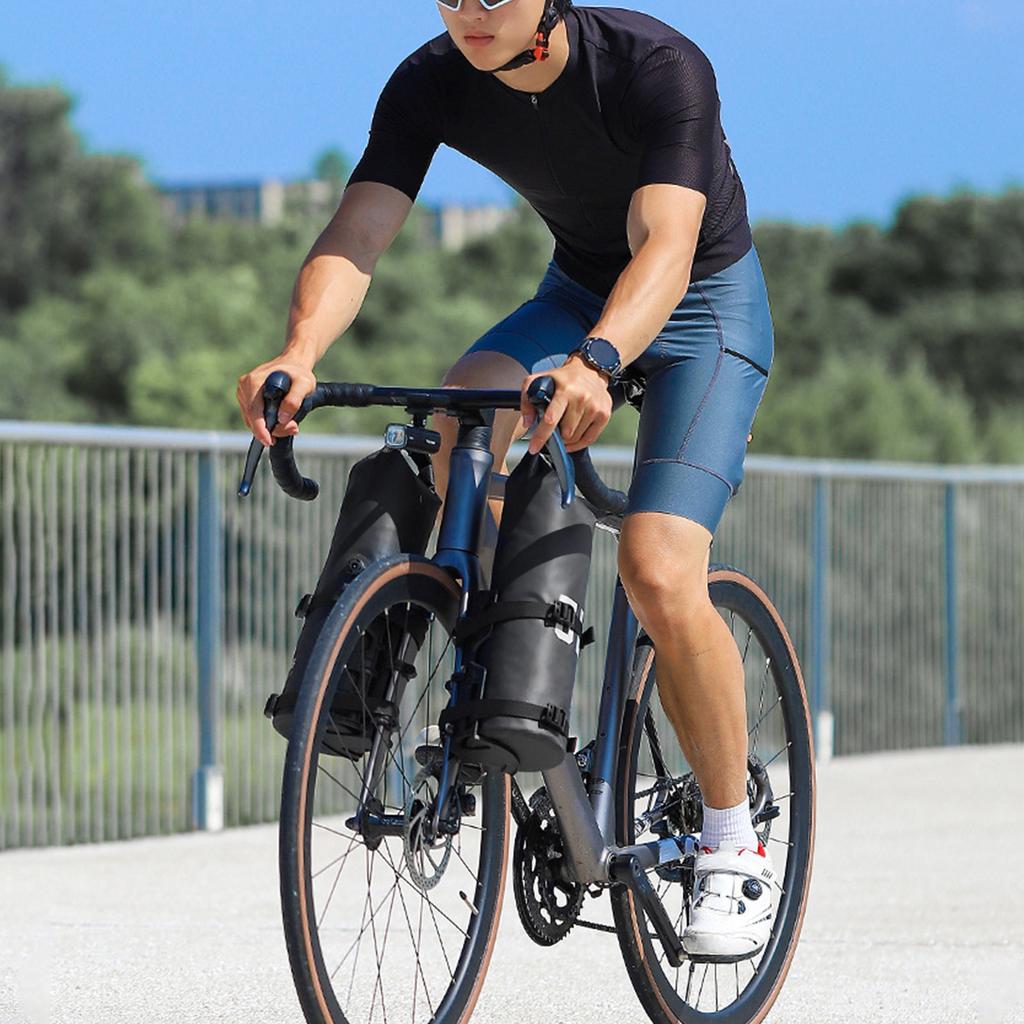 Bike Fork Bag Rainproof 5L for Mountain Road Bike with Sturdy Base Easy Installation for Mountain Bikes Gravel Bikes
