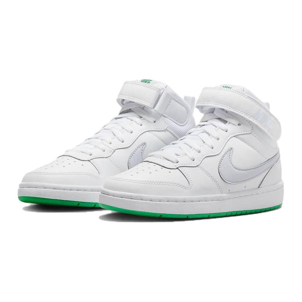 Nike Court Borough Mid 2 GS White Stadium Green Kids Sneakers Football-Grey CD7782-115