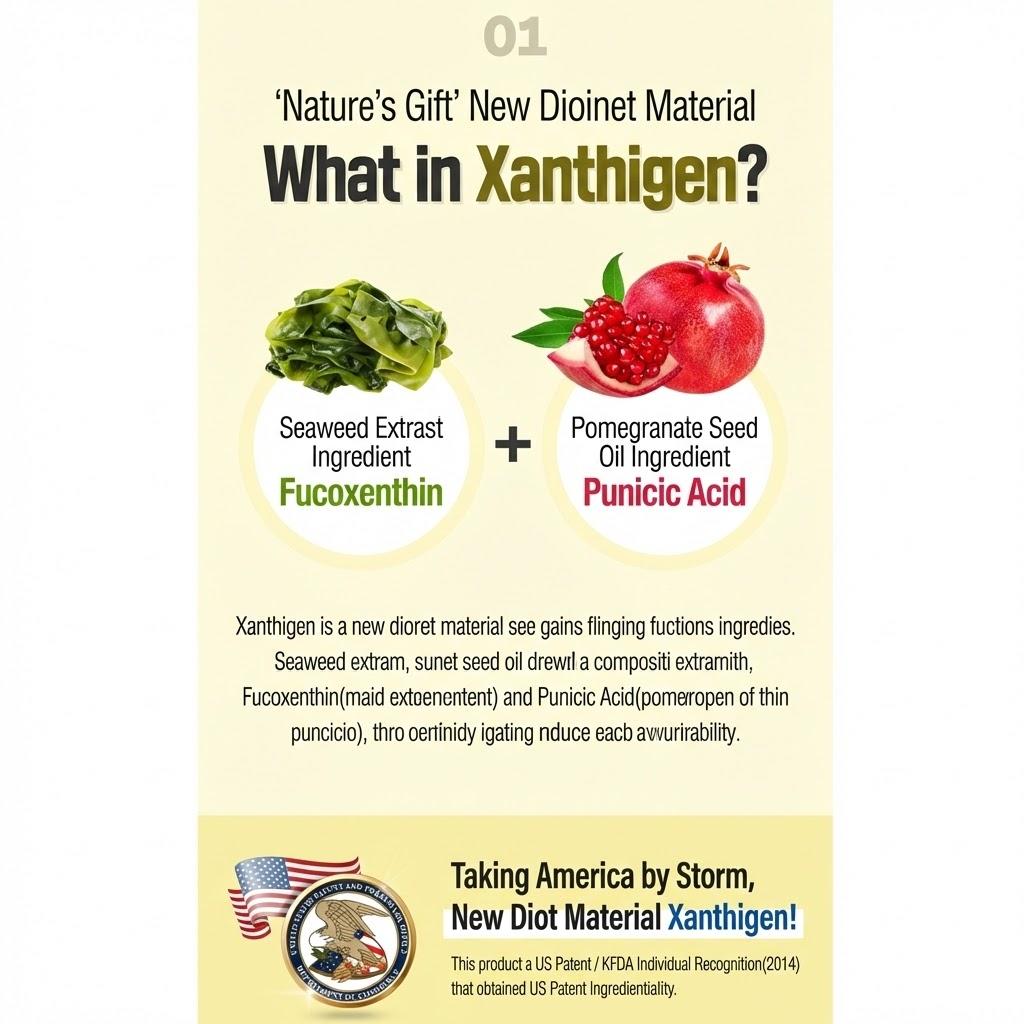 [One Pill a Day Diet] Green Monster Fat Burning Calorie Out Xanthigen+ , Korean Health Food