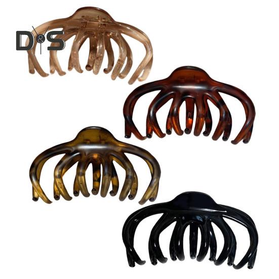 3/4Pcs Hair Claw Octopus Design Anti-slip Teeth Strong Grip Hair Clip Back Head Bath Hair Barrette Hair Accessory